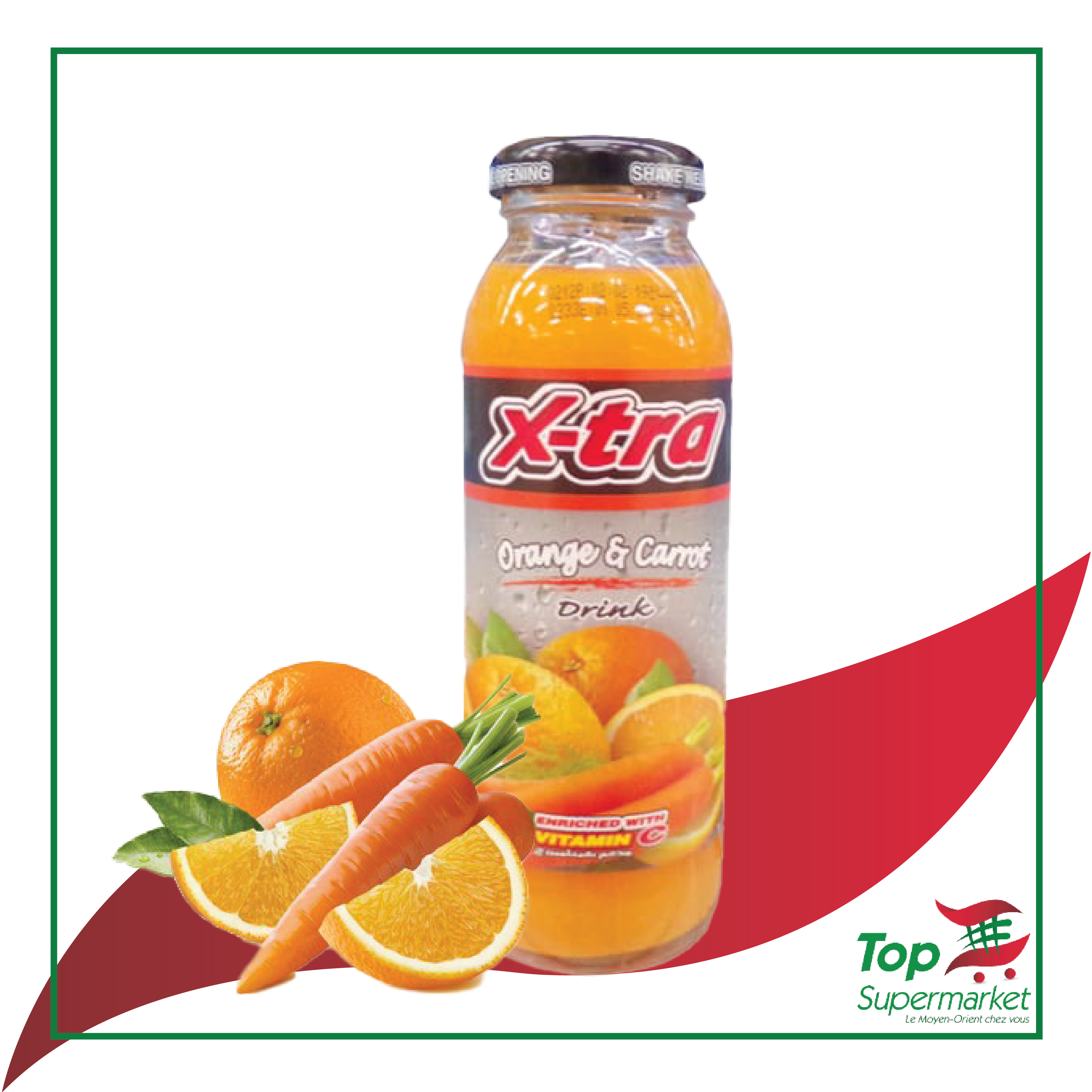 X-tra jus d'orange & carotte 250ml